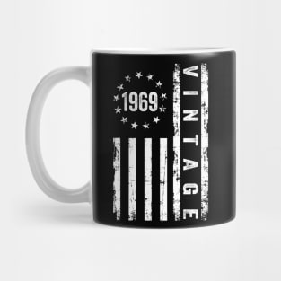 55 Years Old Gifts Vintage 1969 American Flag 55th Birthday Mug